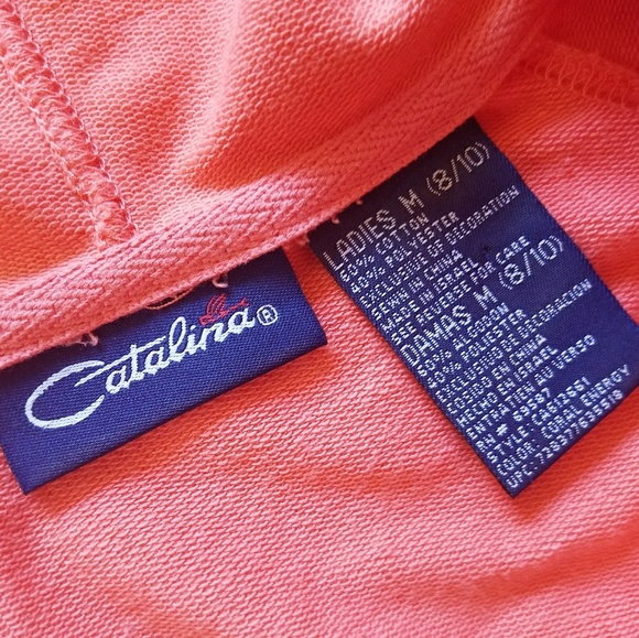 Catalina Comfy Crop Salmon Hoodie Sz M - Picture 4 of 7